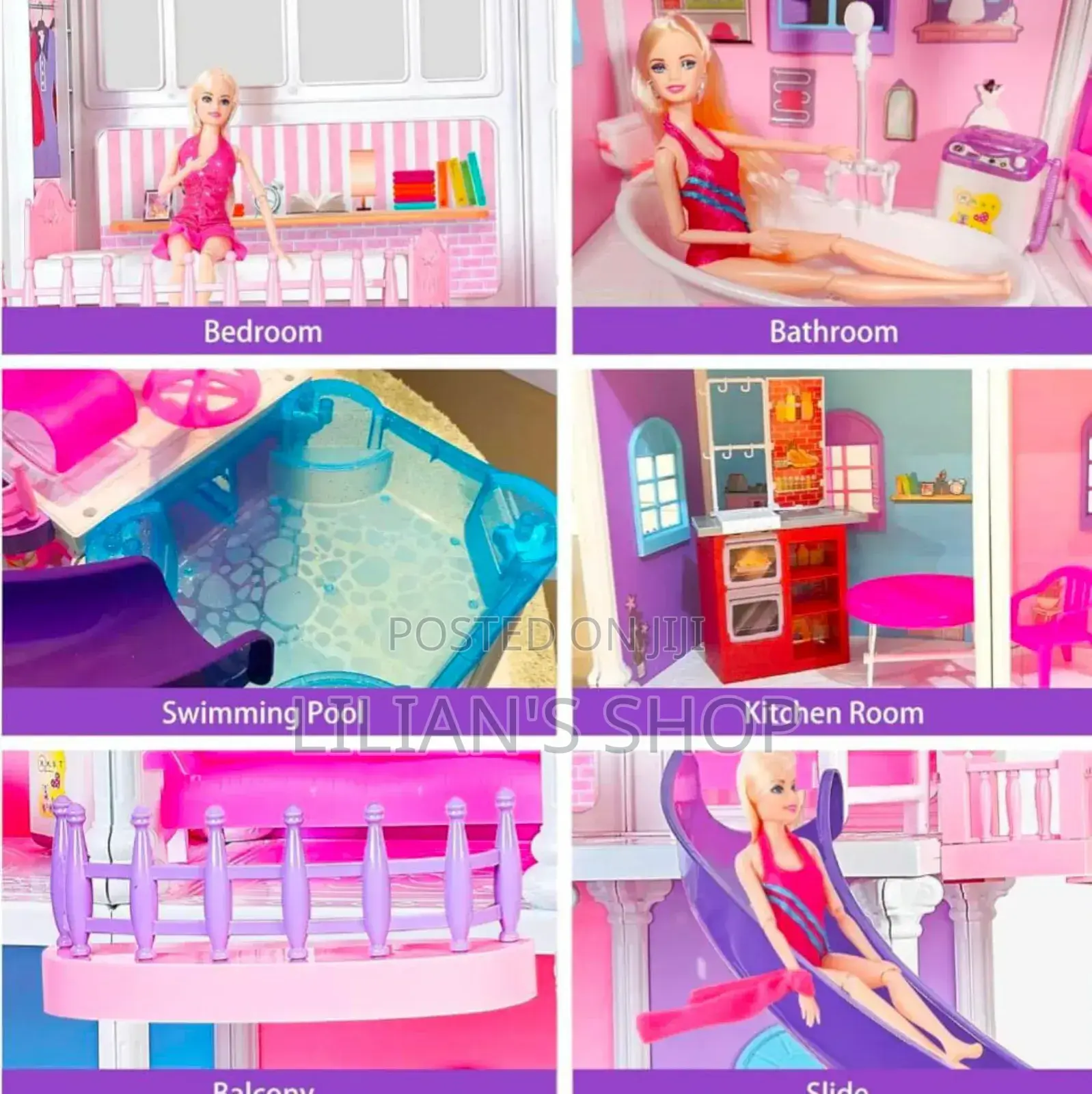 Large Kids Barbie Dream House Play Toy