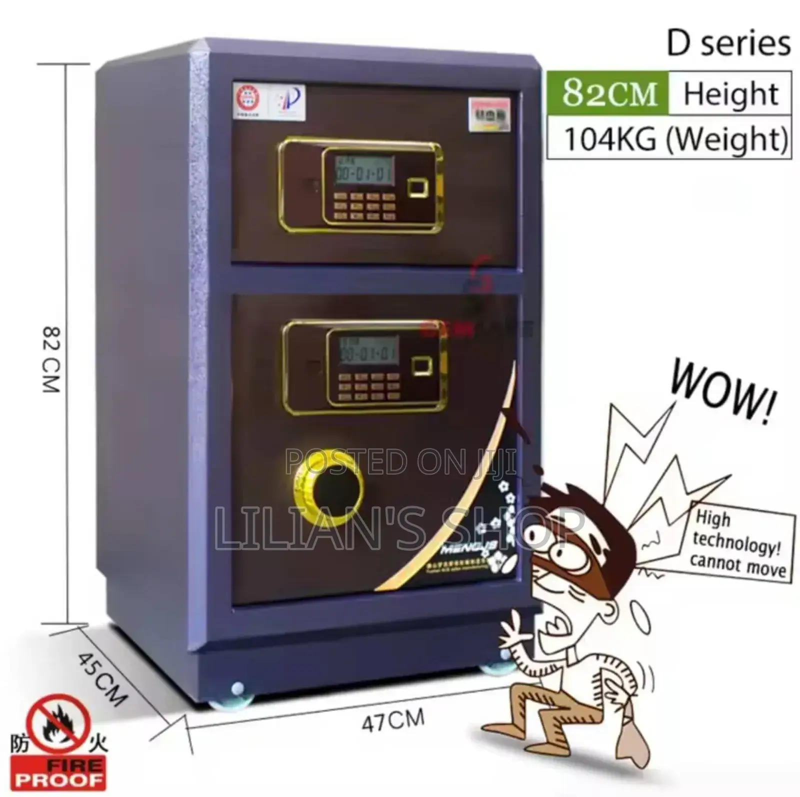 Large Fireproof Double Door Safe Security Safe