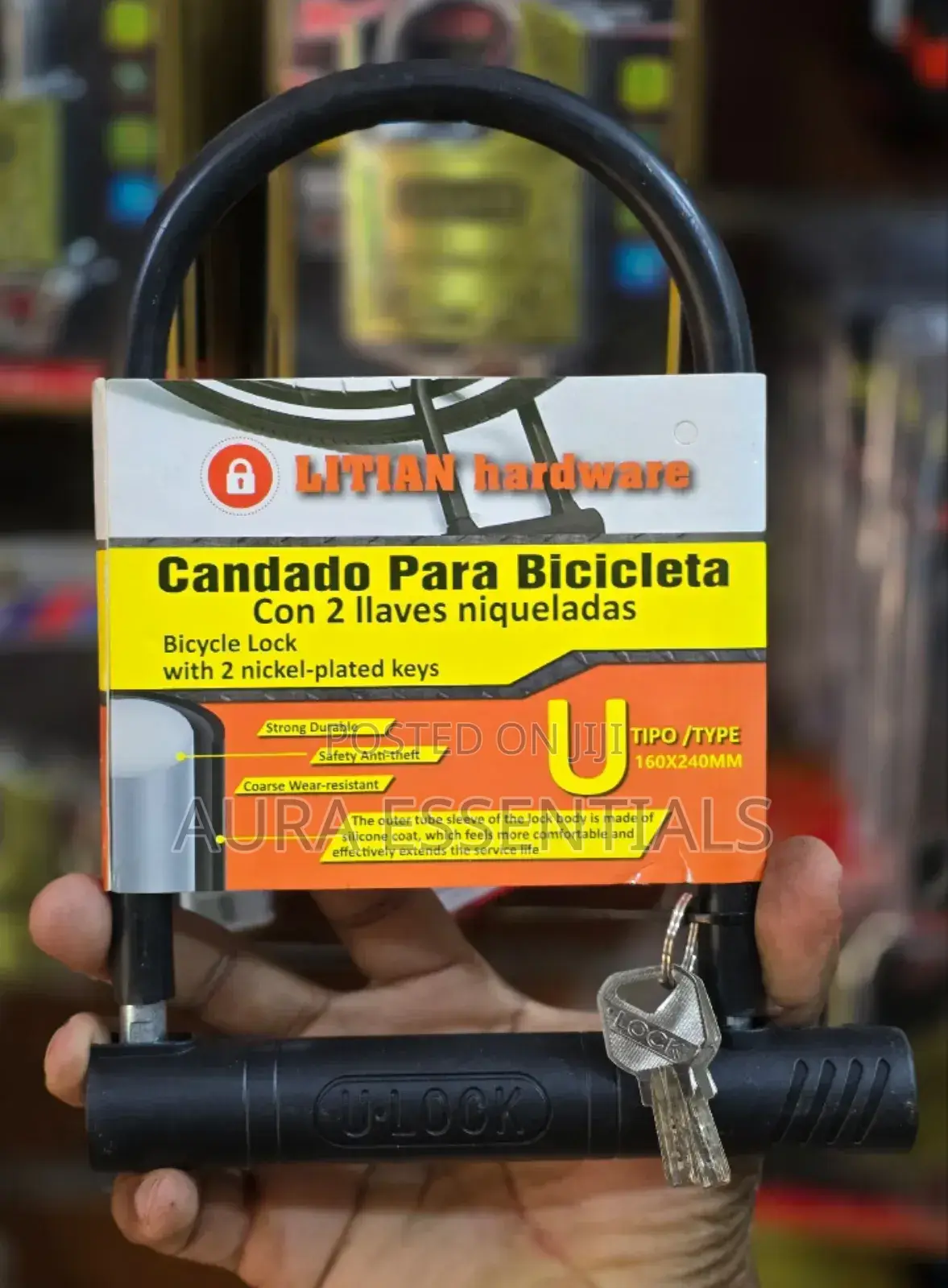 Anti-Theft Heavy Duty U Lock for Bikes,Motorbikes