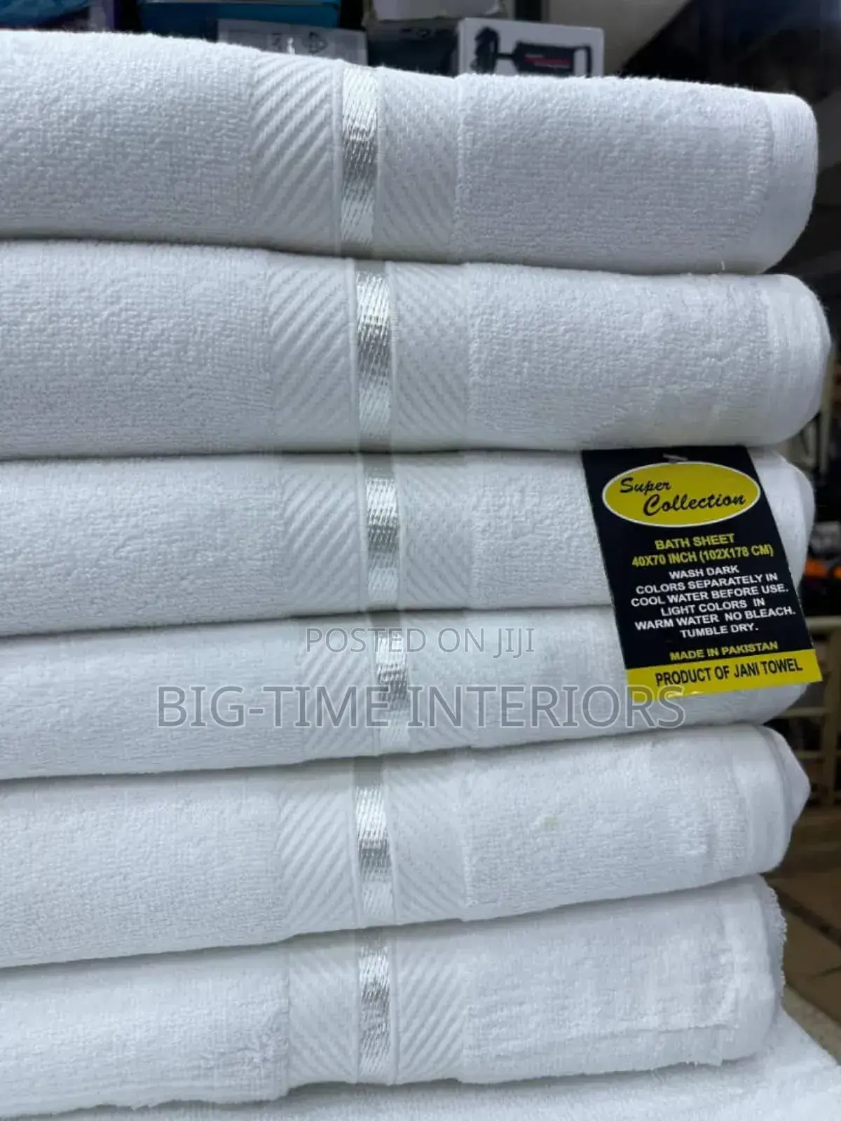 White Cotton Super Collection Towels -Large.