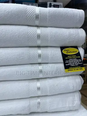 White Cotton Super Collection Towels -Large.