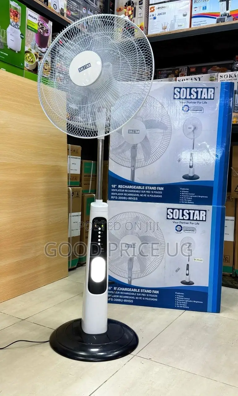 Solstar 16inch Rechargeable Stand Fan