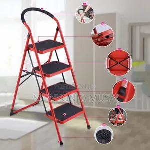 Telescopic Ladder - 4-Step Portable Step Stool With Handle