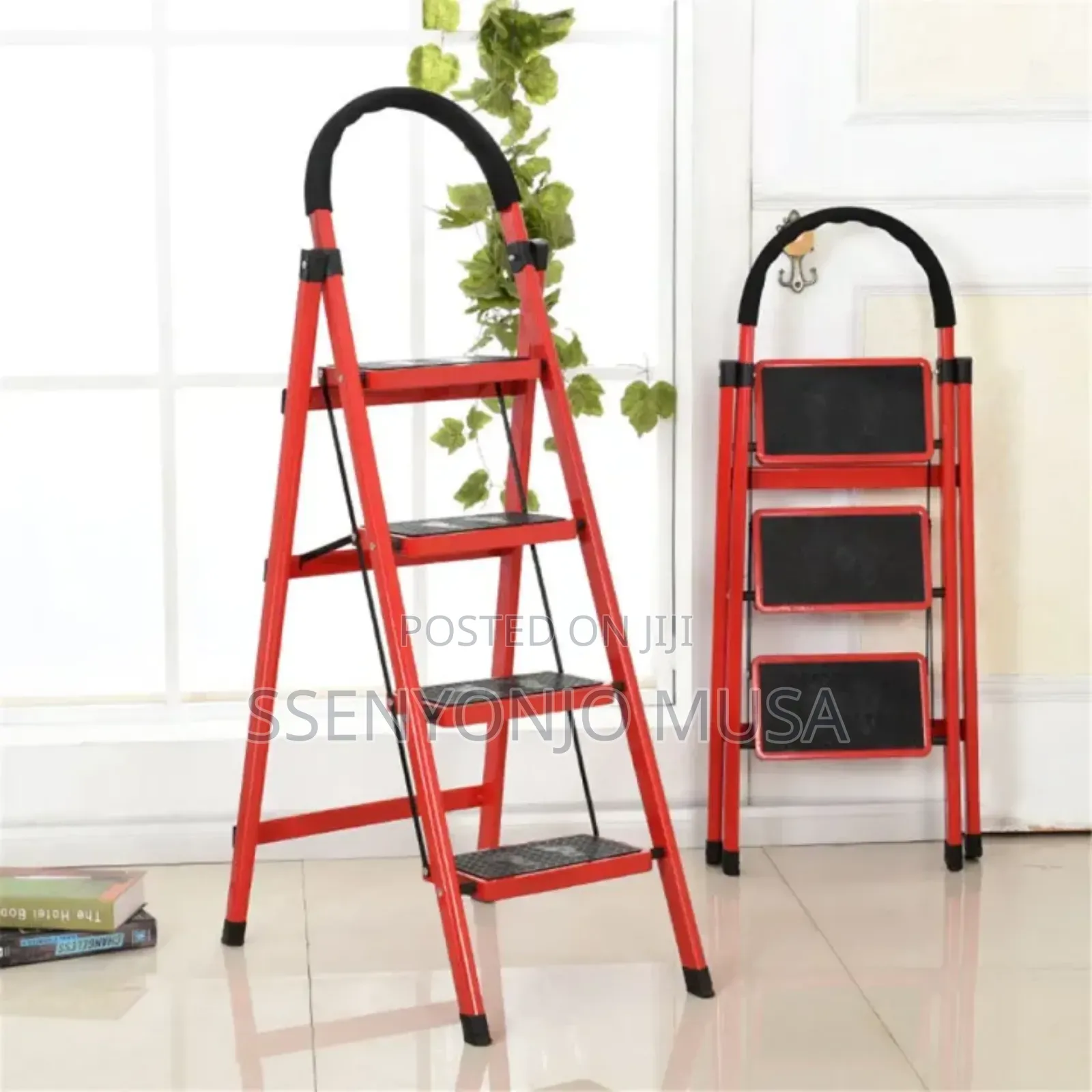 Telescopic Ladder - 4-Step Portable Step Stool With Handle
