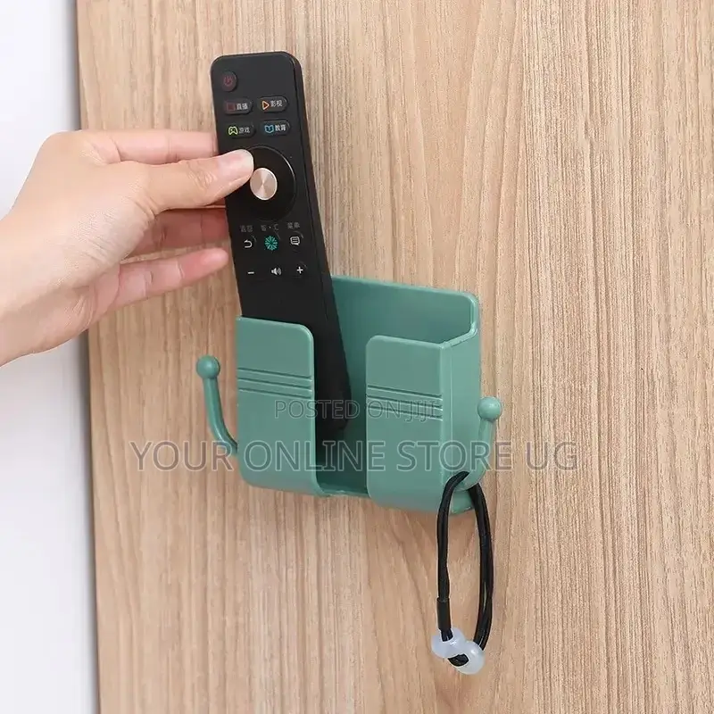 Wall-Mounted Phone Remote Holder With Charging Slot Hook