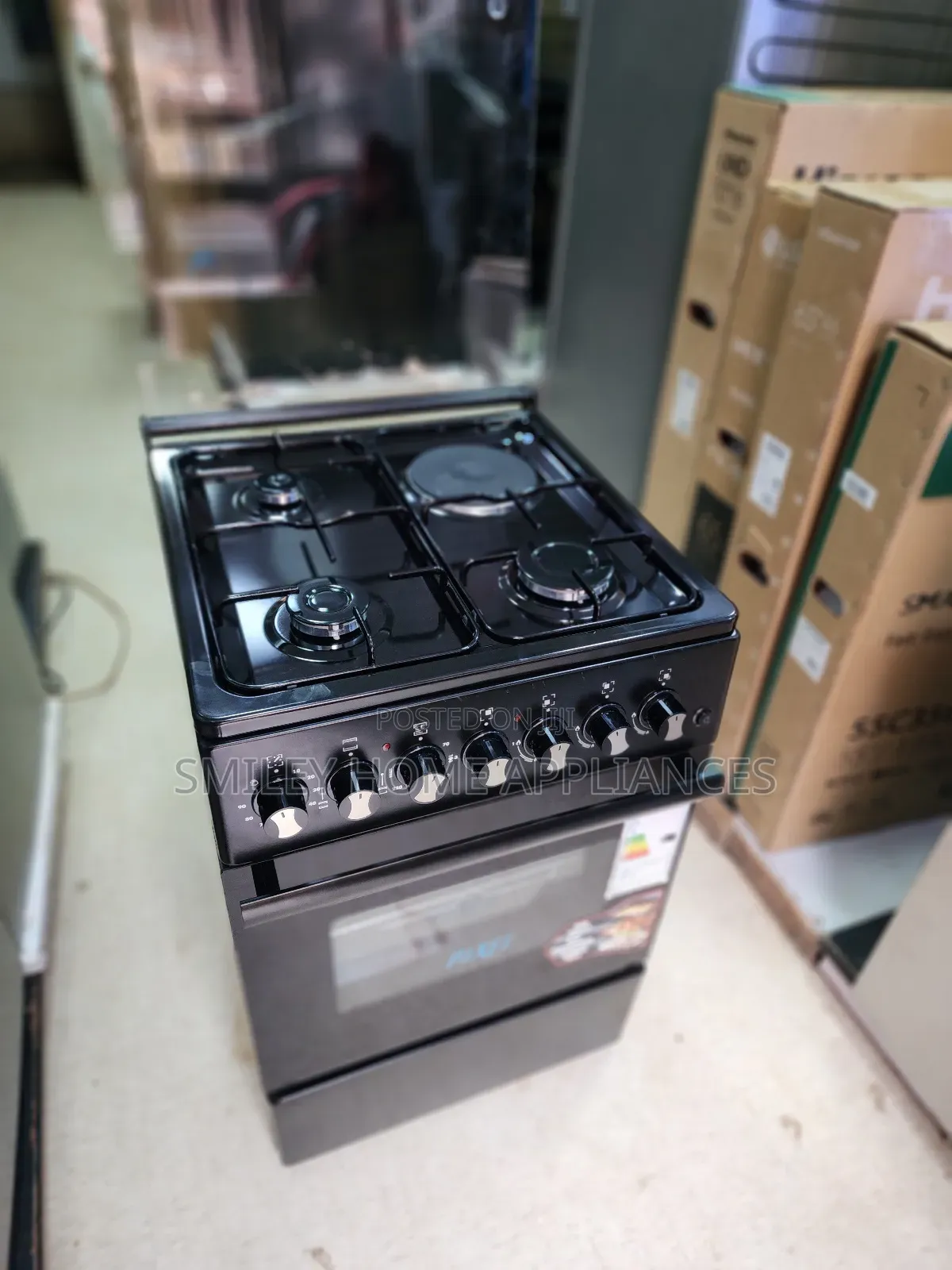 Pixels 50cm by 50cm Gas Cooker Black Color at Black Friday