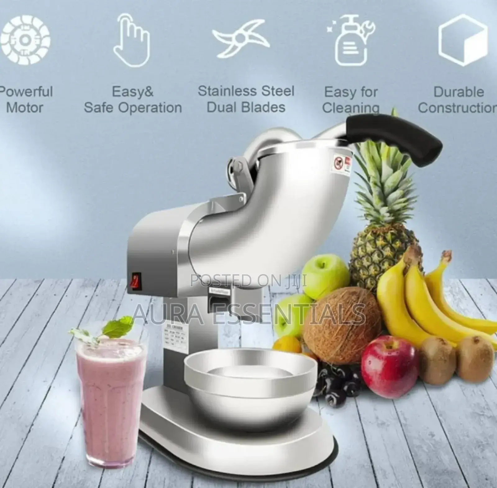 Double Blade Electric Ice Shaver Crusher Machine