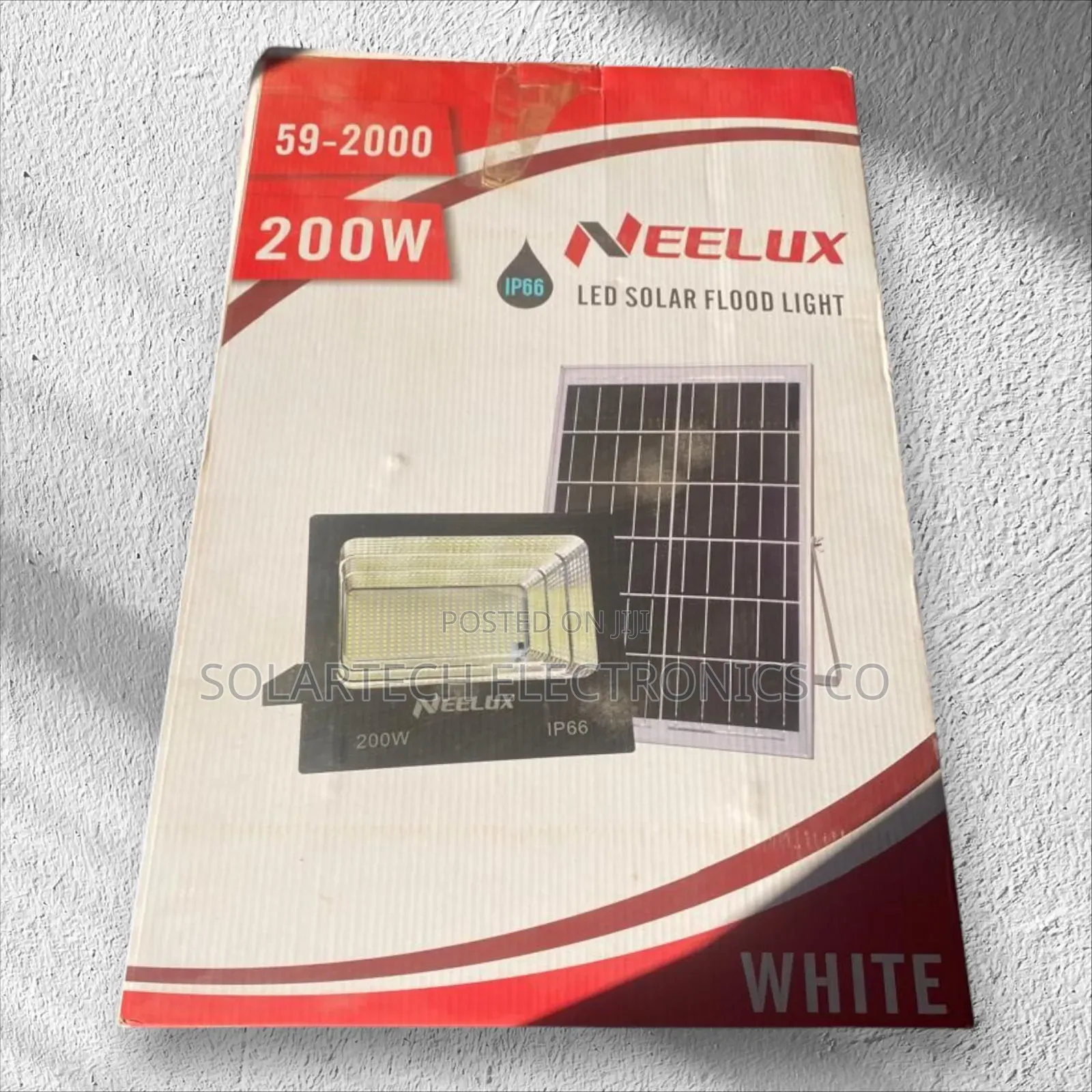 200w Neelux Solar Flood Lights/ Inbuilt Lithium Battery KHK