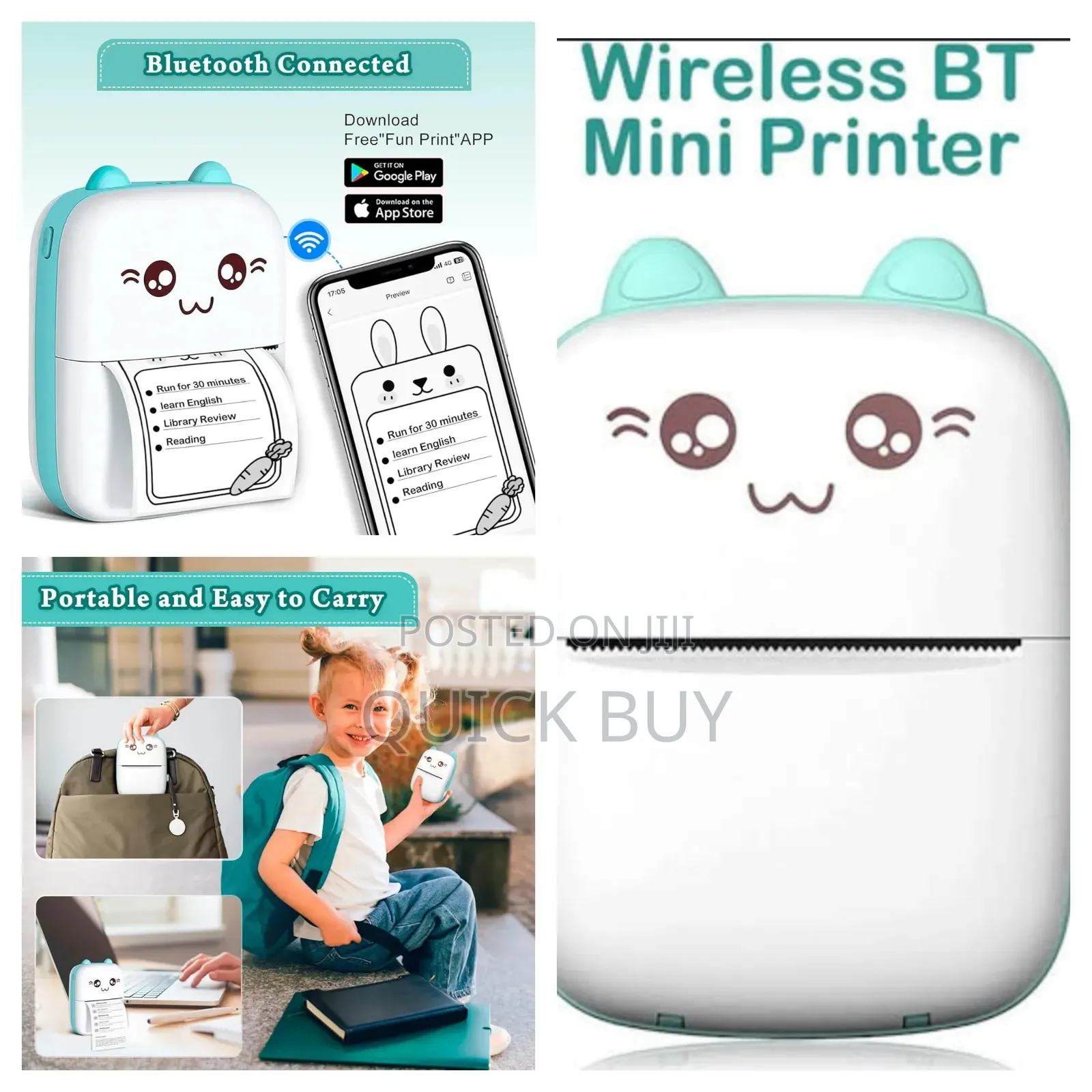 Modern Mini Universal Pocket Bluetooth Thermal Printer