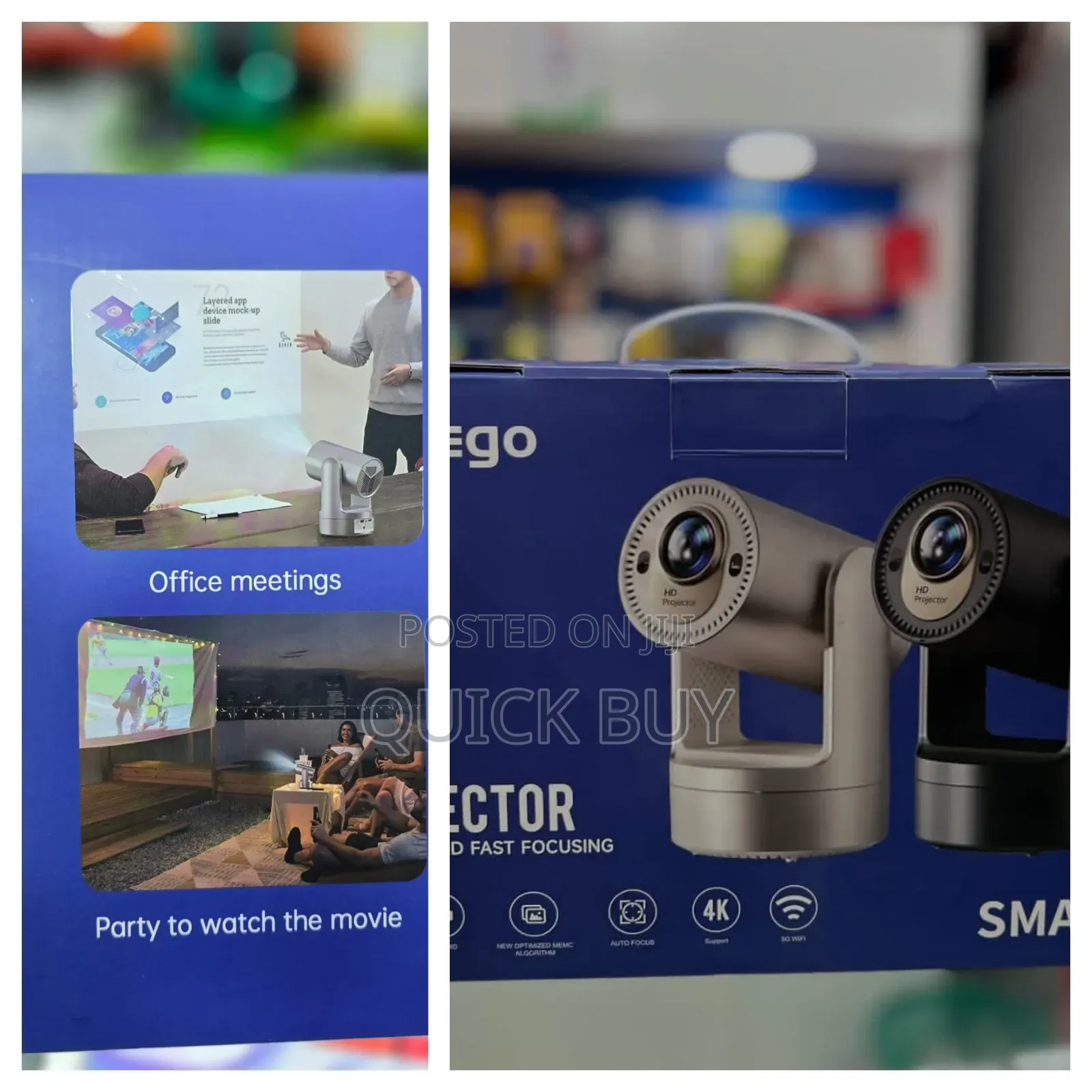 Advanced Borrego Smart 7 Rechargeable Projector 
