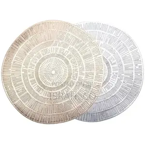Two Decorative Placemats, One Gold and One Silver