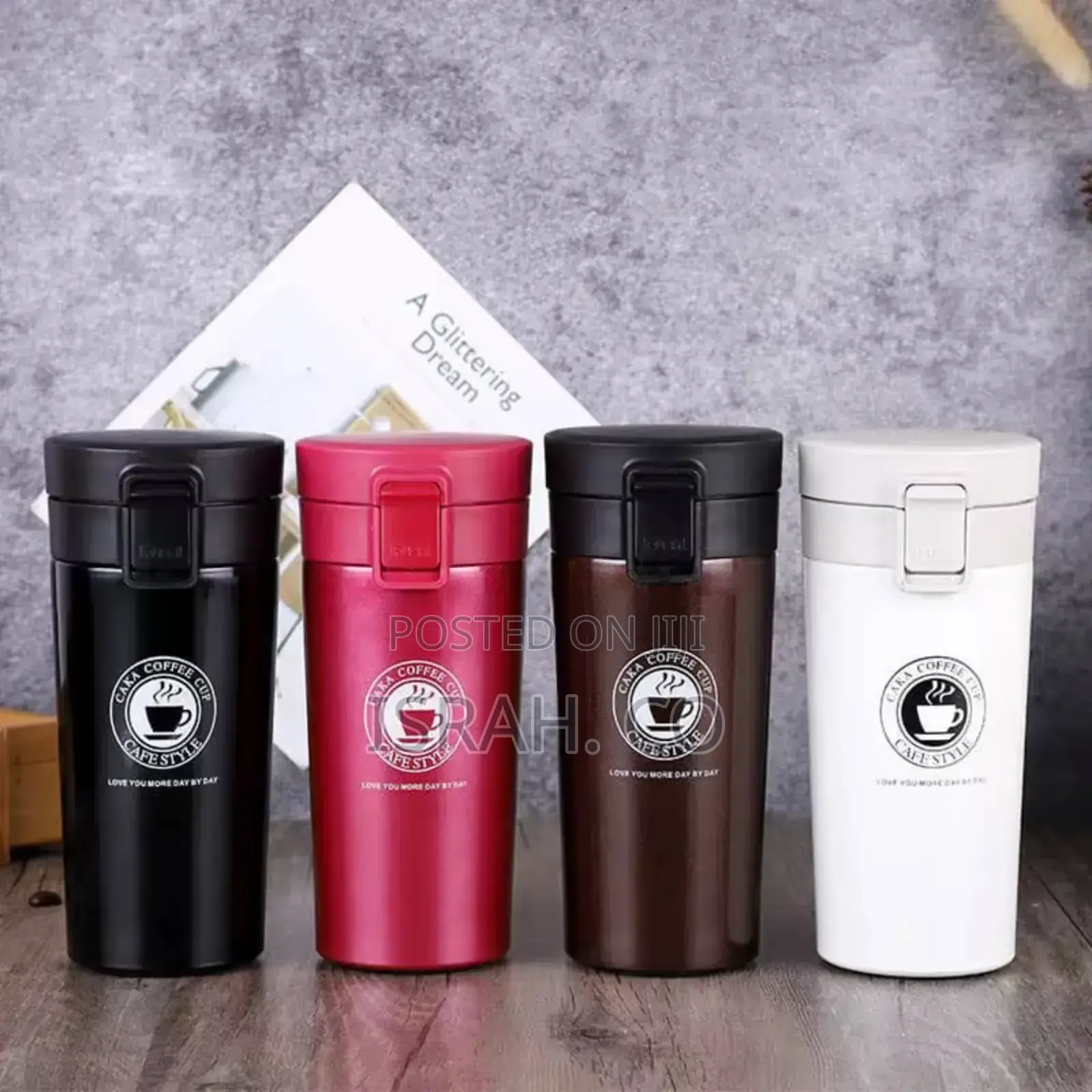Caka 380ml Stainless Steel Vacuum Flask Coffee Bottle Cups