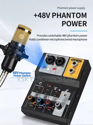 2 Channel Stereo Sound Studio Recording Audio Mixer