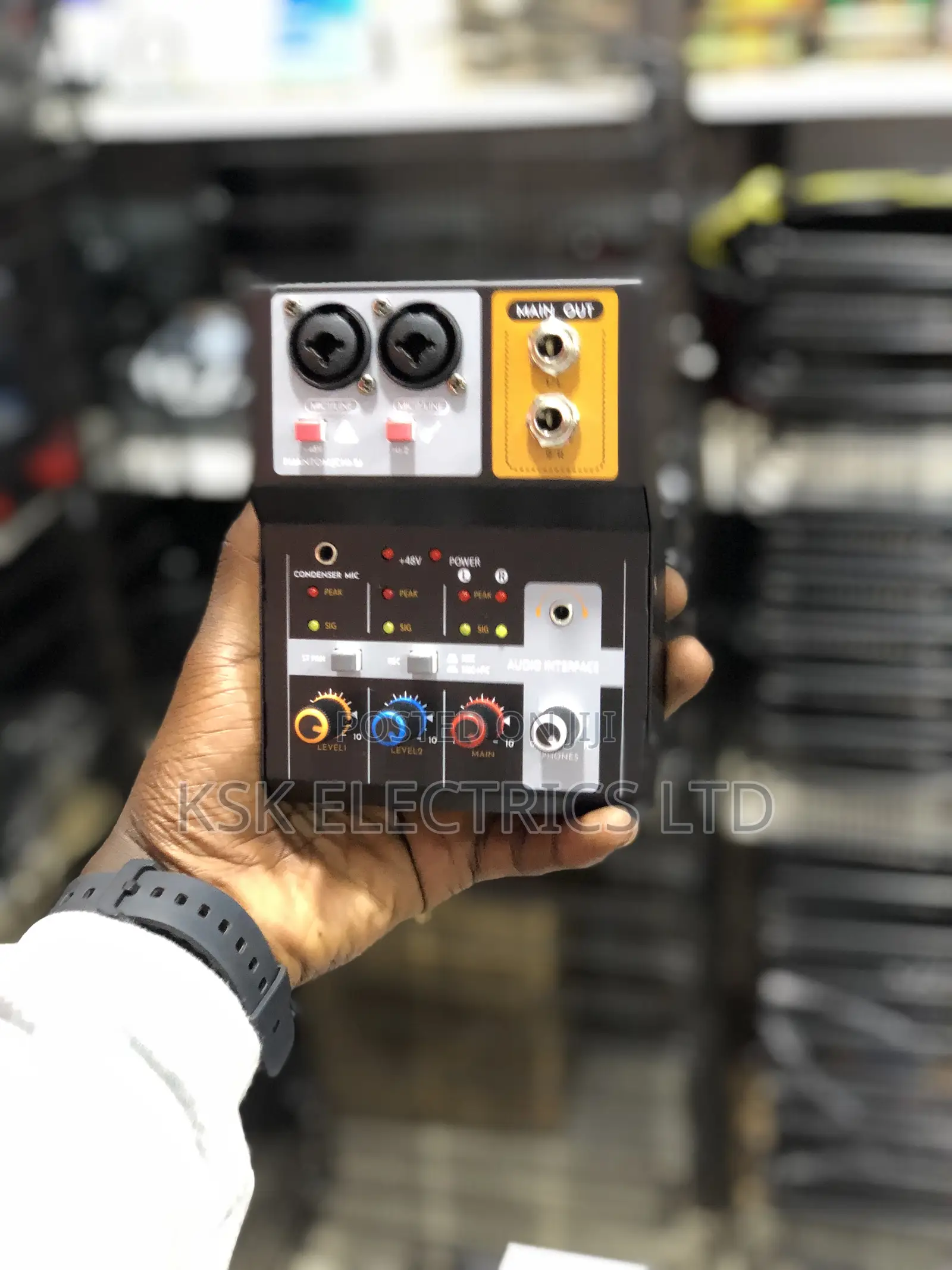 2 Channel Stereo Sound Studio Recording Audio Mixer