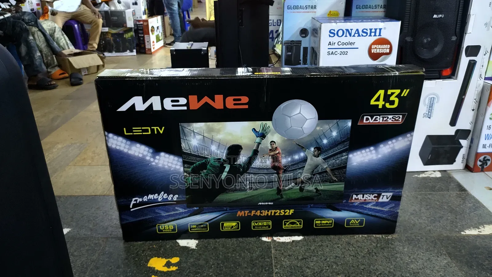 Mewe 43" Led Tv - DVB T2+S2 Frameless With Usb Video