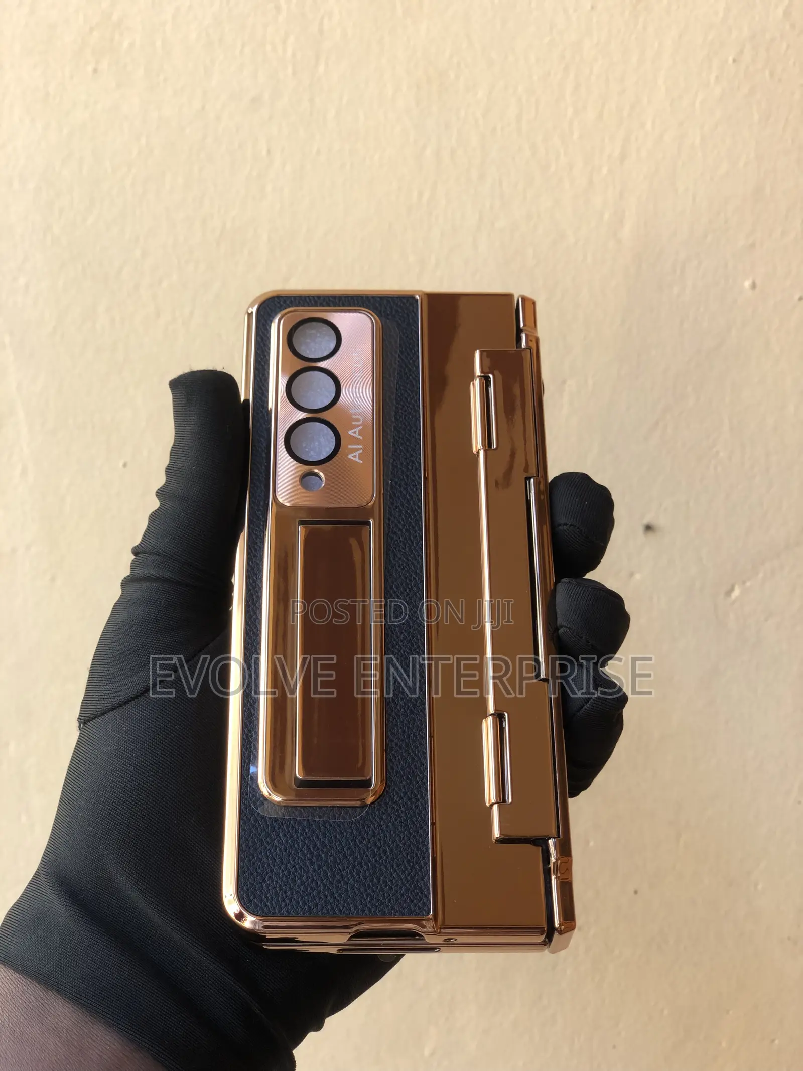 Samsung Galaxy Z Fold 3 Z Fold 4 Gold Phone Cover
