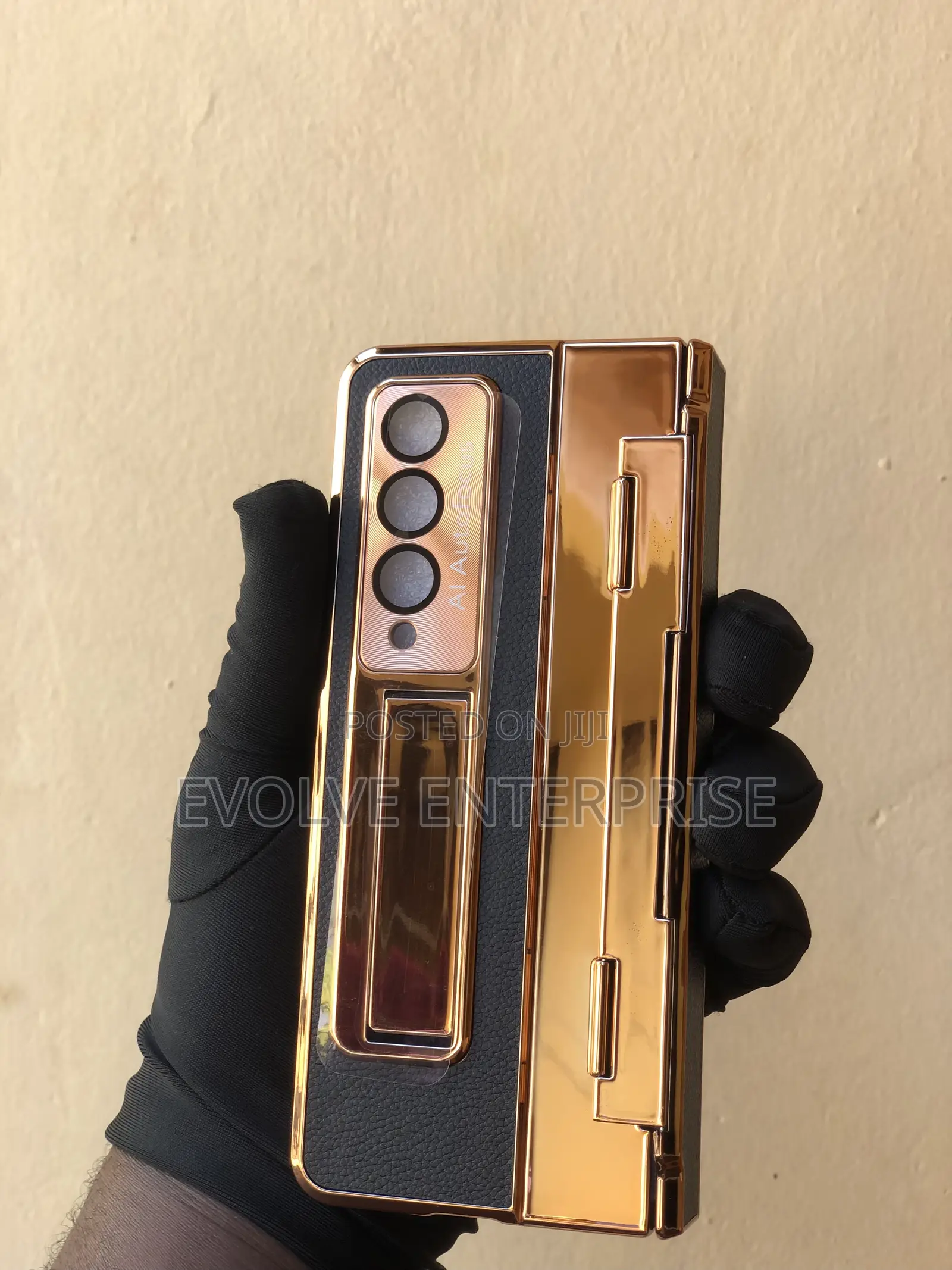 Samsung Galaxy Z Fold 3 Z Fold 4 Gold Phone Cover