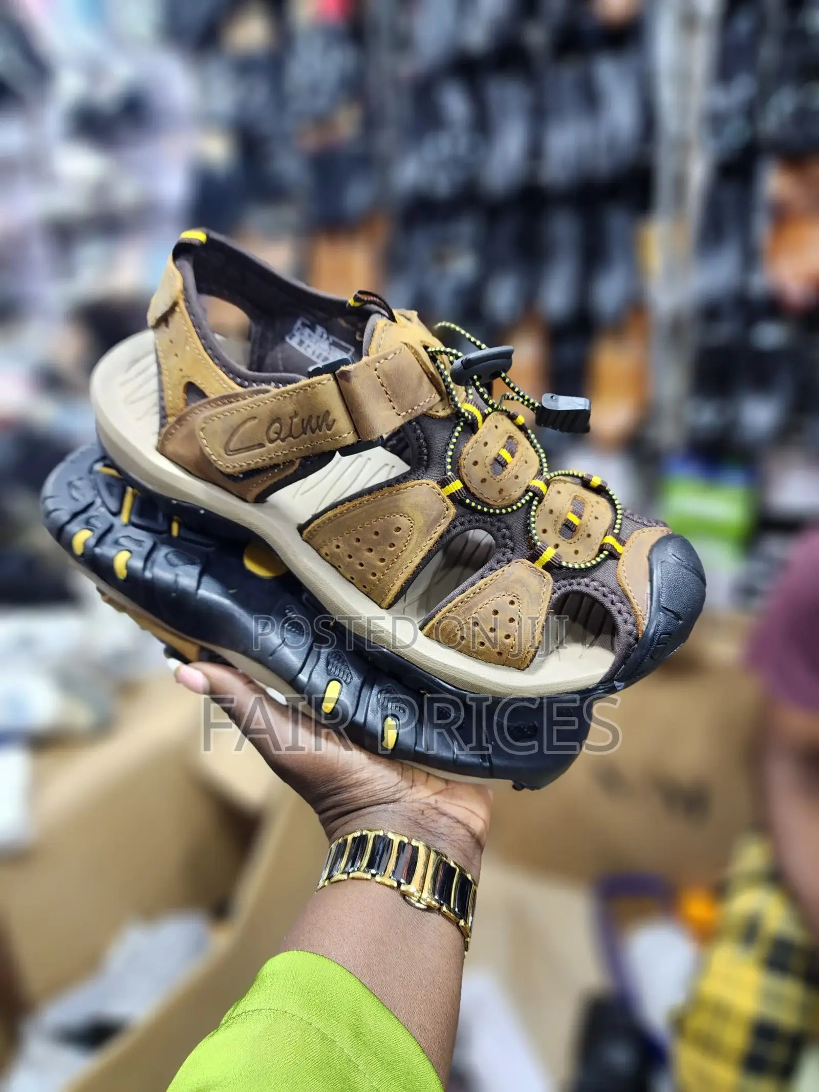 Men’S Leather Open Shoes