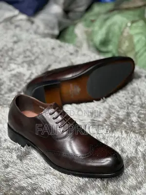 Genuine Leather Office Shoes Brown