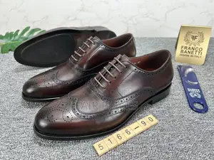 Genuine Leather Office Shoes Brown