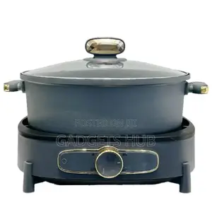 5l Aluminum Electric Skillet Hot Cooking Pot Electric Pan