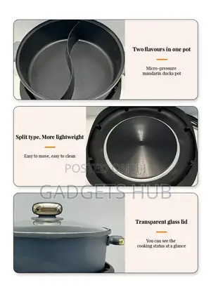 5l Aluminum Electric Skillet Hot Cooking Pot Electric Pan
