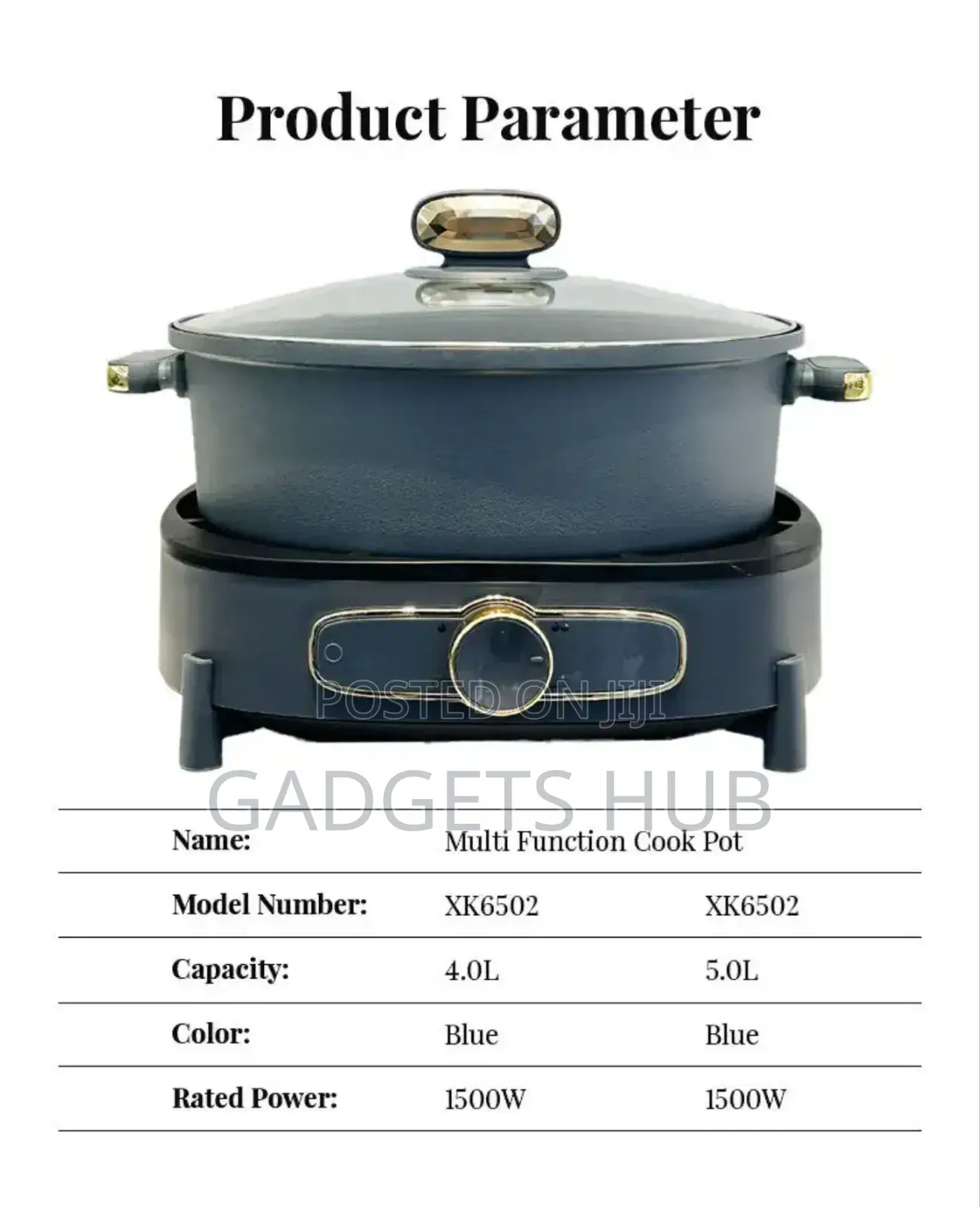 5l Aluminum Electric Skillet Hot Cooking Pot Electric Pan