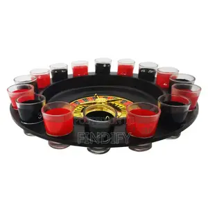 Drinking Roulette Game Set With 16 Glass Cups