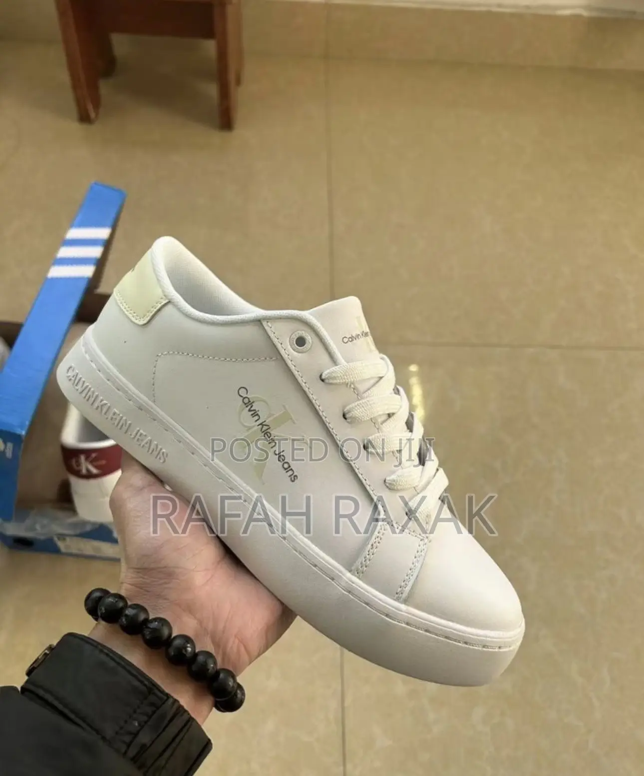 Original Triple White Calvin Klein Jeans Casual Sneakers