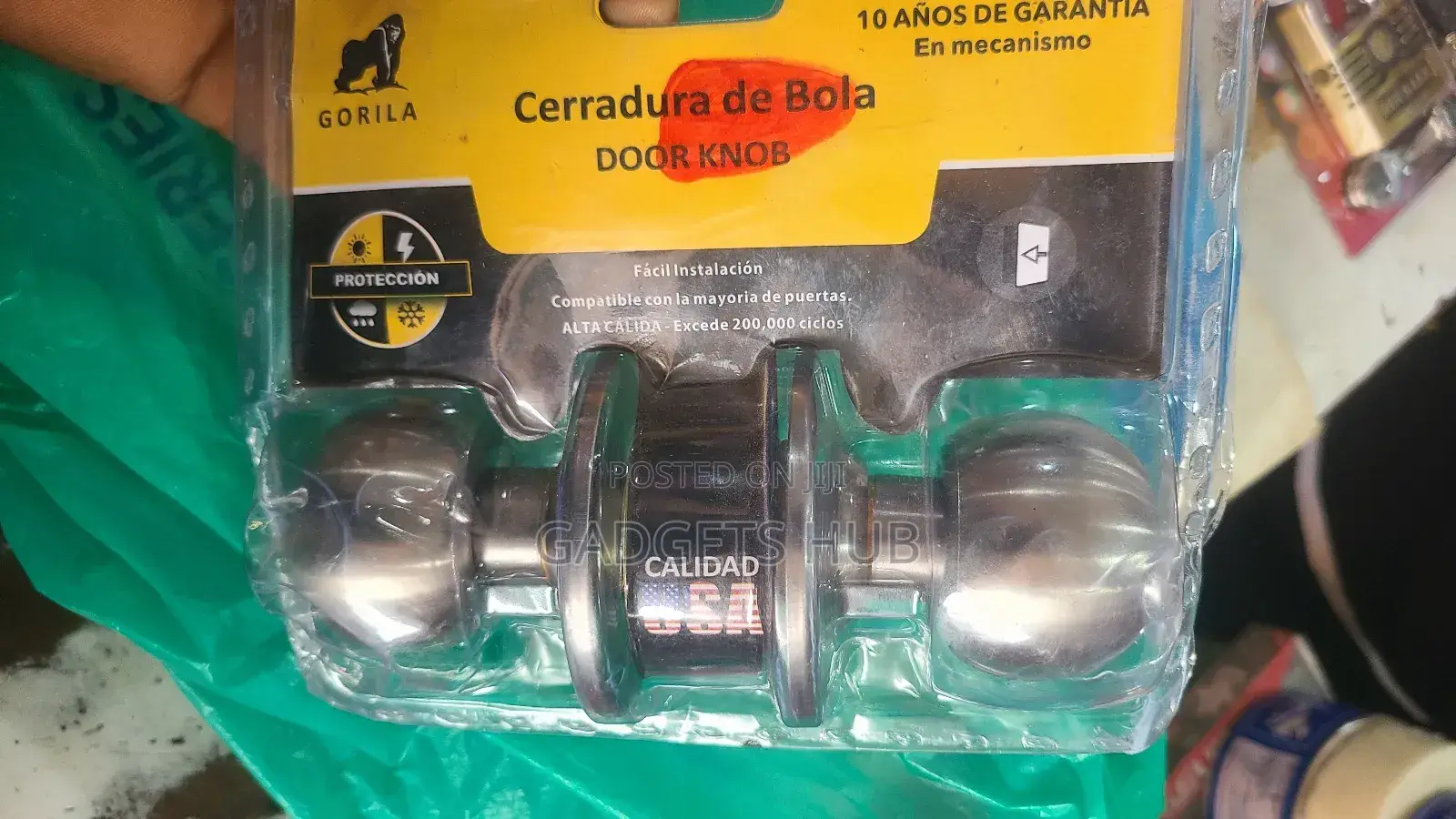 Cylindrical Knobset Door Lock for Entrance Satin Stainless