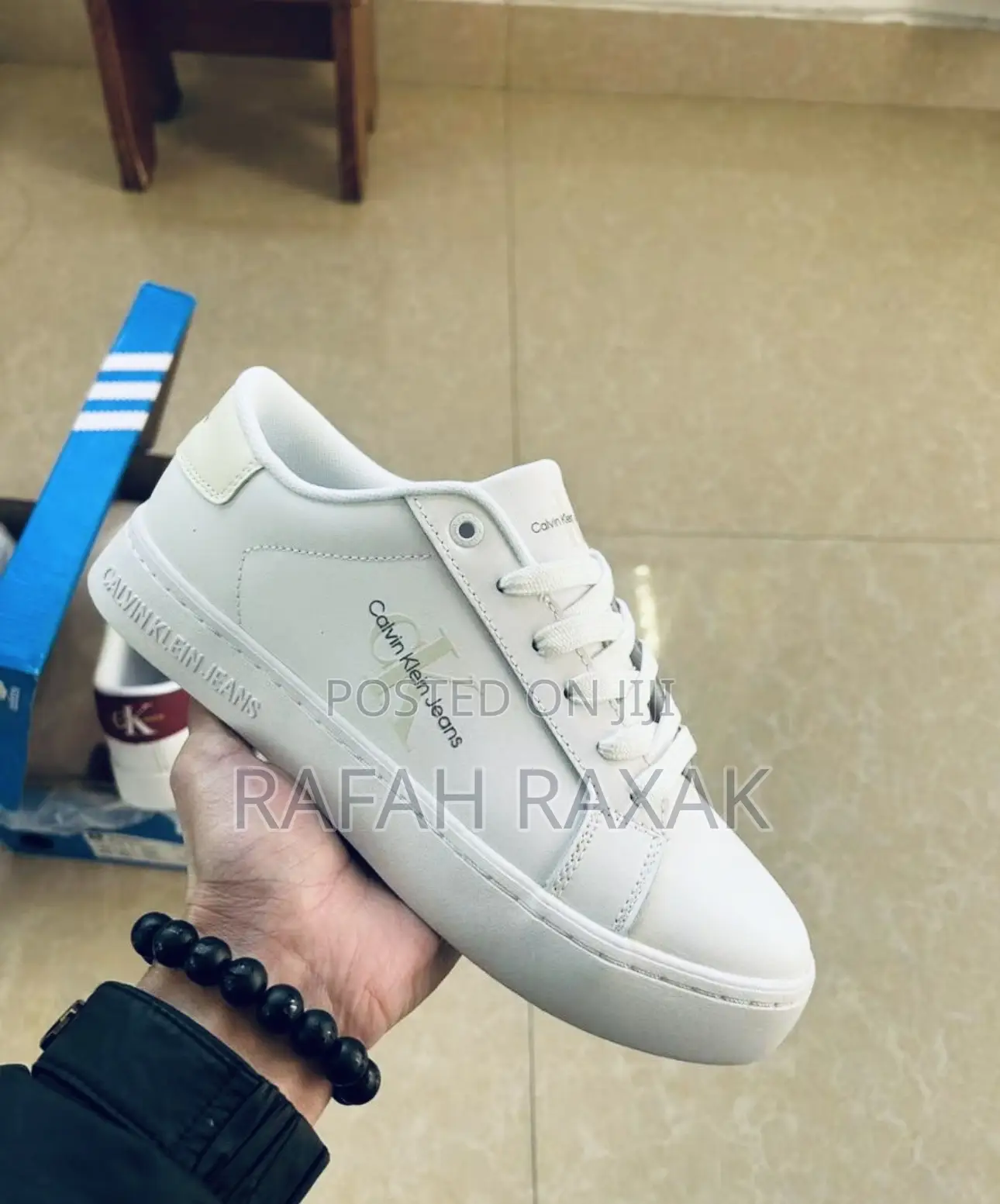Original Triple White Calvin Klein Jeans Casual Sneakers
