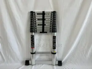 Telescopic Ladder,12 Steps Aluminum Extension Ladder