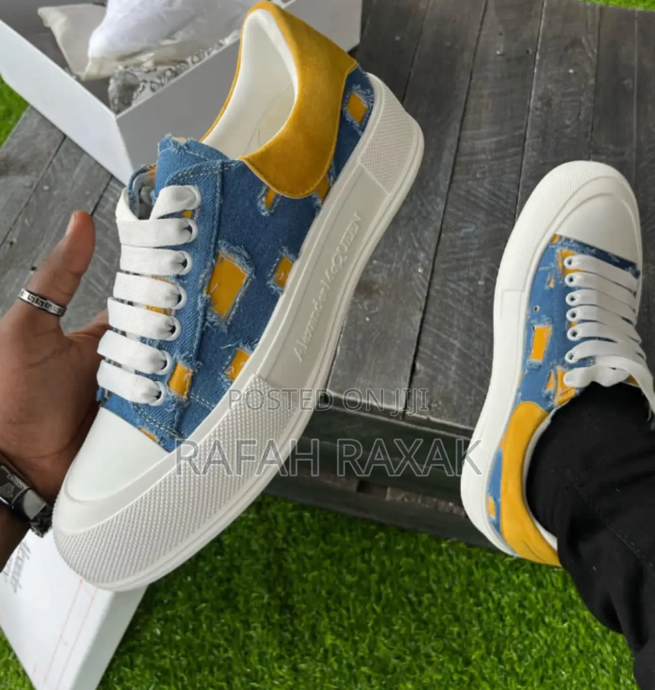 Original Yellow Jean Alexander McQueen Low Casual Sneakers