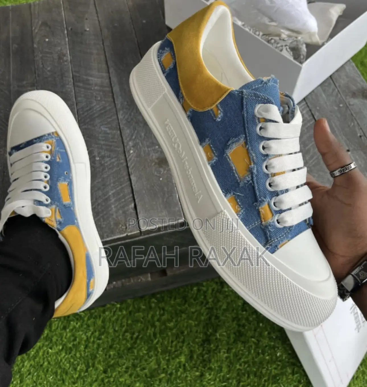 Original Yellow Jean Alexander McQueen Low Casual Sneakers