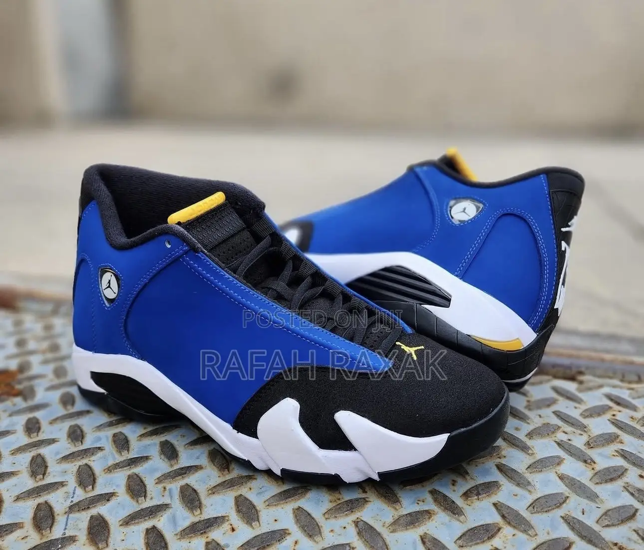 Original Blue/White Air Jordan 14 Retro Basketball Sneakers