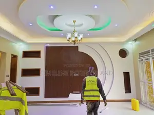 Nice Gypsum Ceiling and Tv Unit Plus PVC Panels