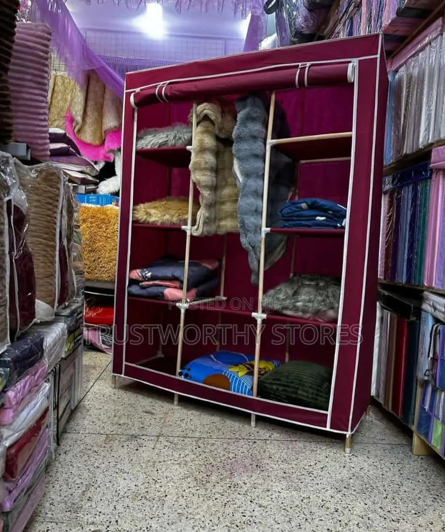 3 Columns Wooden Wardrobe