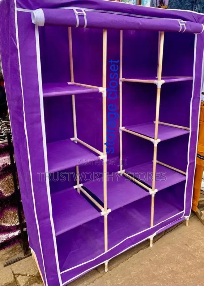 3 Columns Wooden Wardrobe