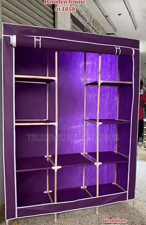 3 Columns Wooden Wardrobe