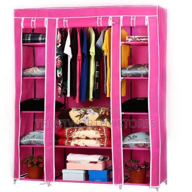 3 Columns Wooden Wardrobe