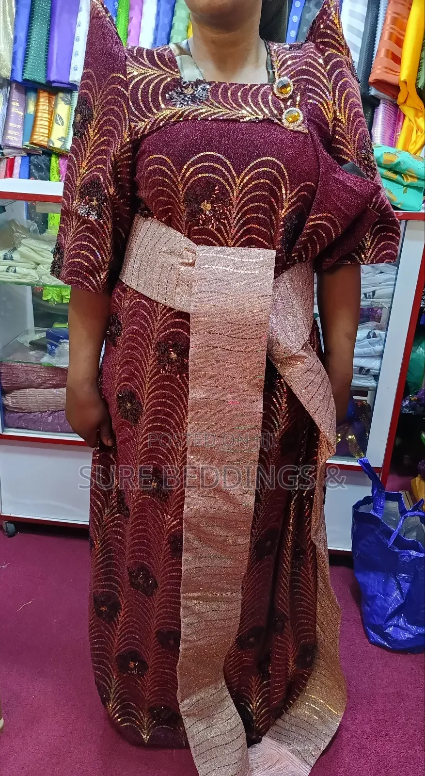 Coral Bridal Gomesi