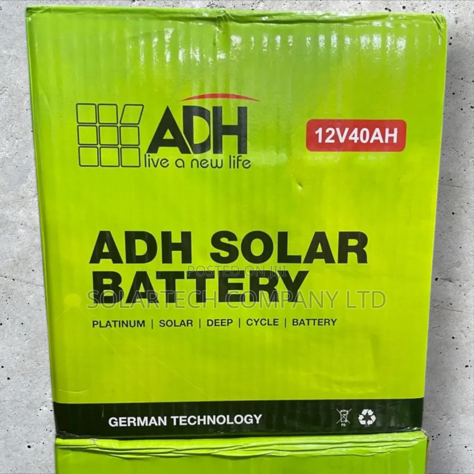 40 Ah Durable Adh Solar Powder Battery Nkma