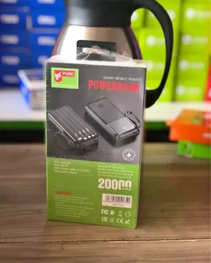 Pure Power Bank Portable 20,000mah Pb46 Power - Black