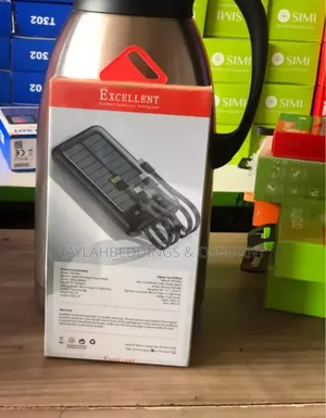 Excellent 12000mah Solar Powerbank With Usb C Lightning