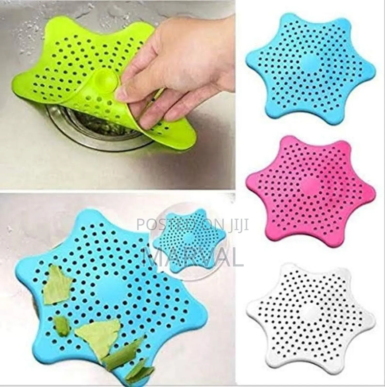 4pcs Drain Hair Catcher/ Stopper for Bathroom Kitchen