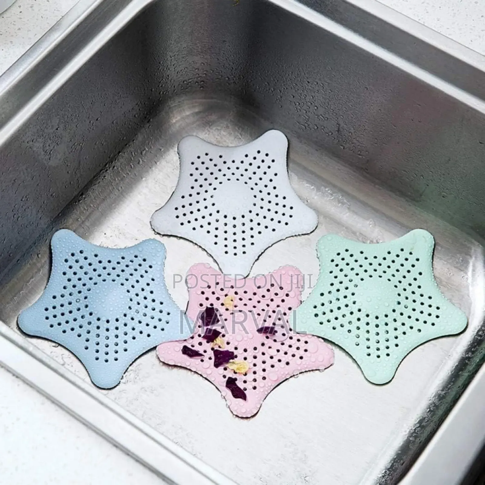 4pcs Drain Hair Catcher/ Stopper for Bathroom Kitchen
