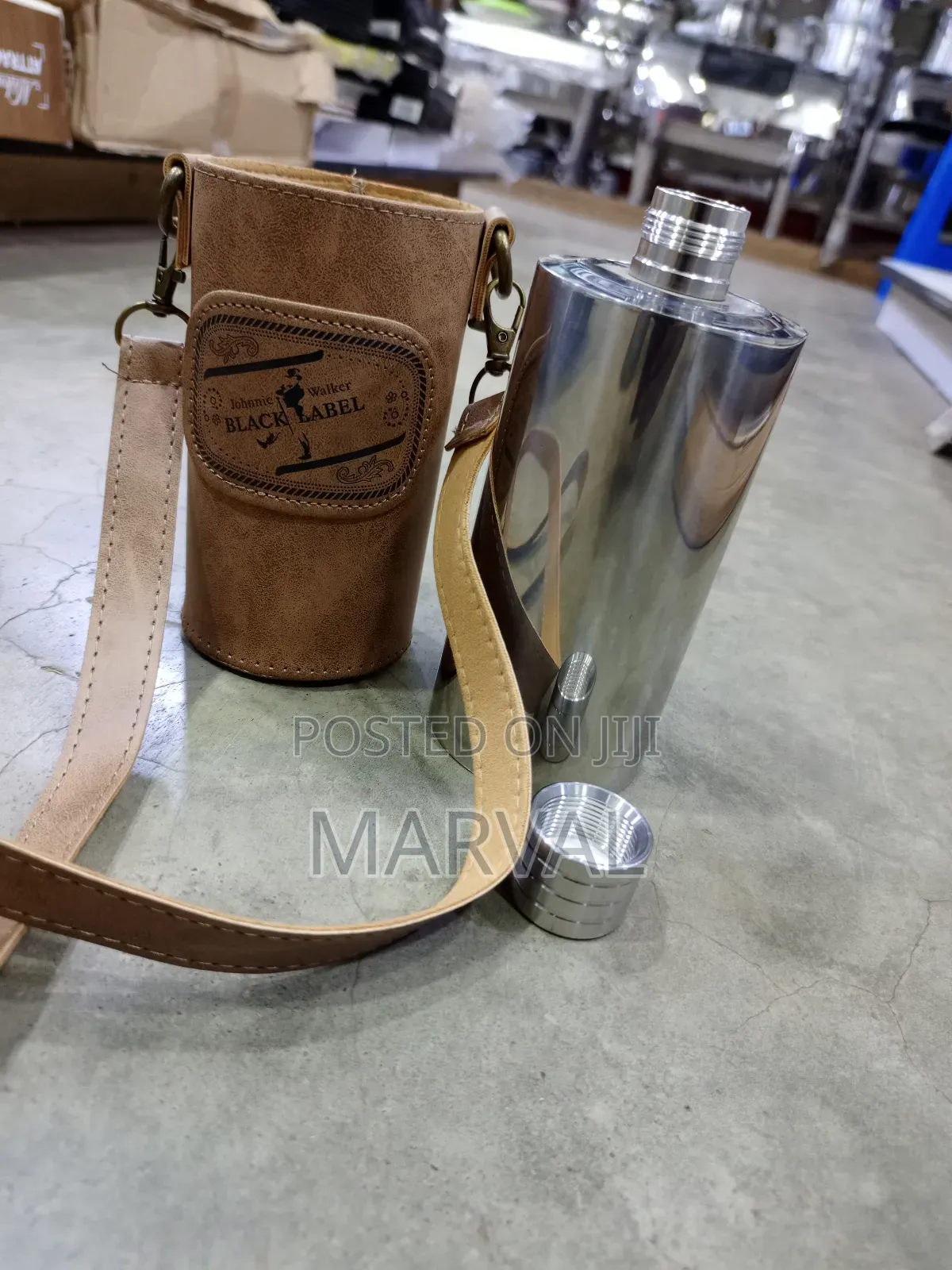 Leather Bottle Whiskey Flask