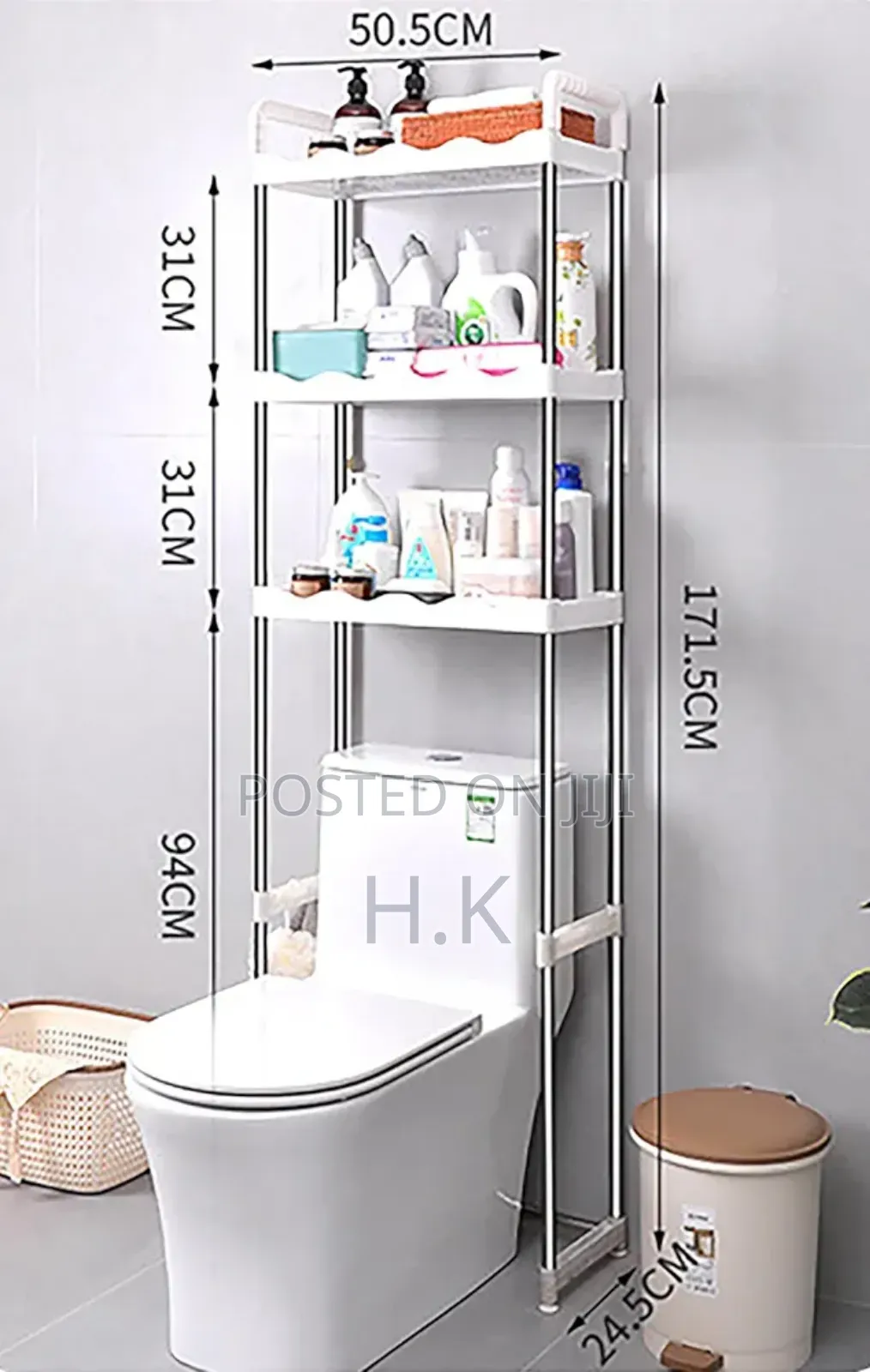 3-Tier Stainless Steel Toilet Rack