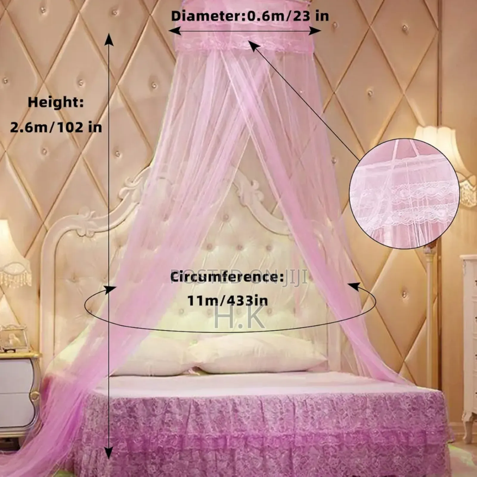 Bcbyou Princess Bed Canopy Netting Mosquito Net( Small)