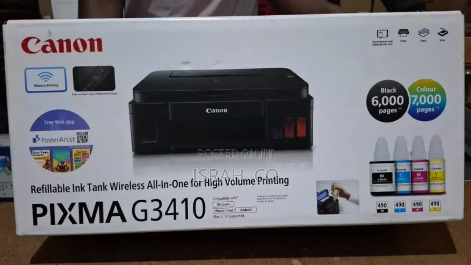 Canon Pixma G3410 Refillable Ink Tank Wireless All-in-One